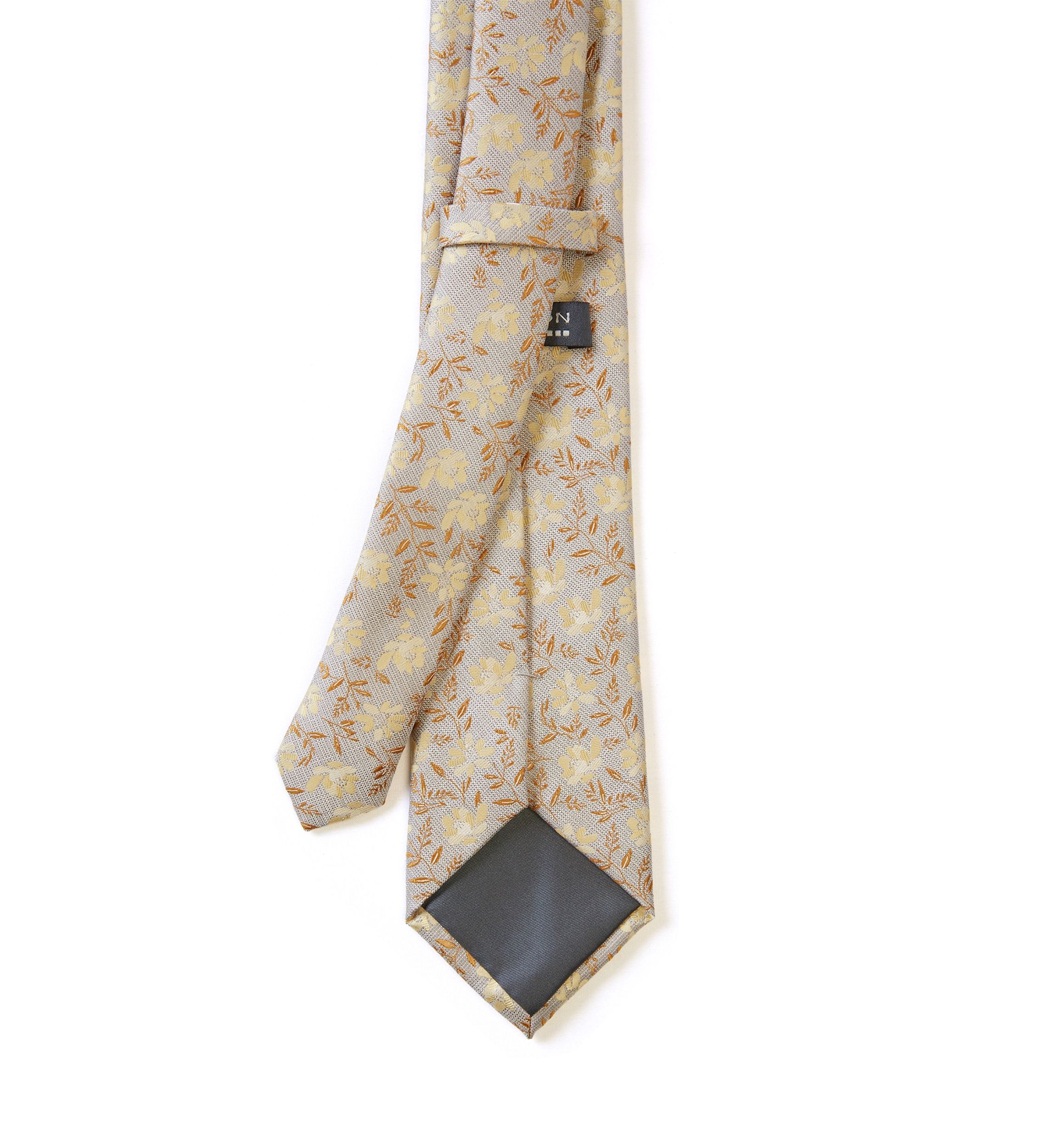 Textured Small Floral Printed Tie