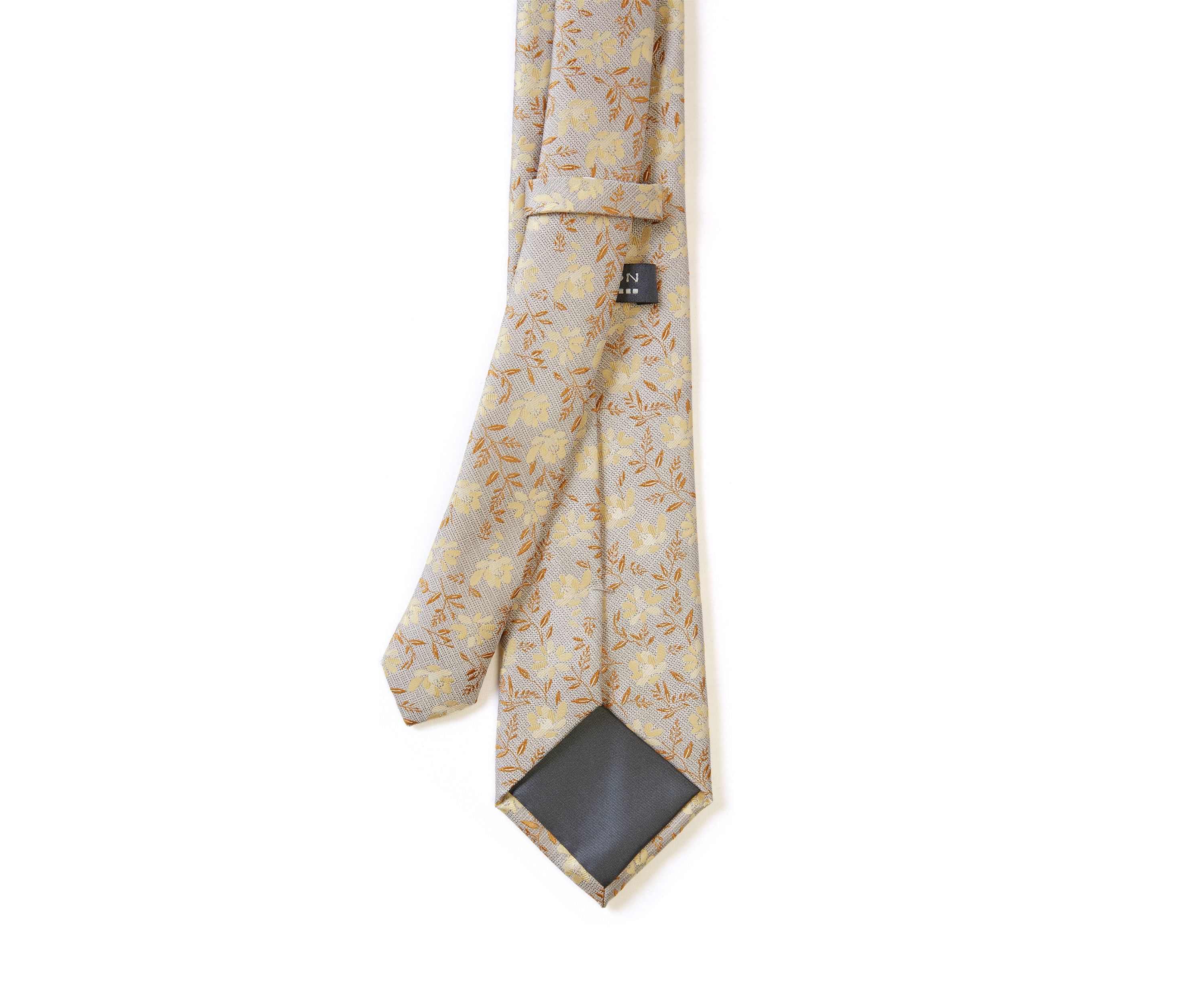 Textured Small Floral Printed Tie