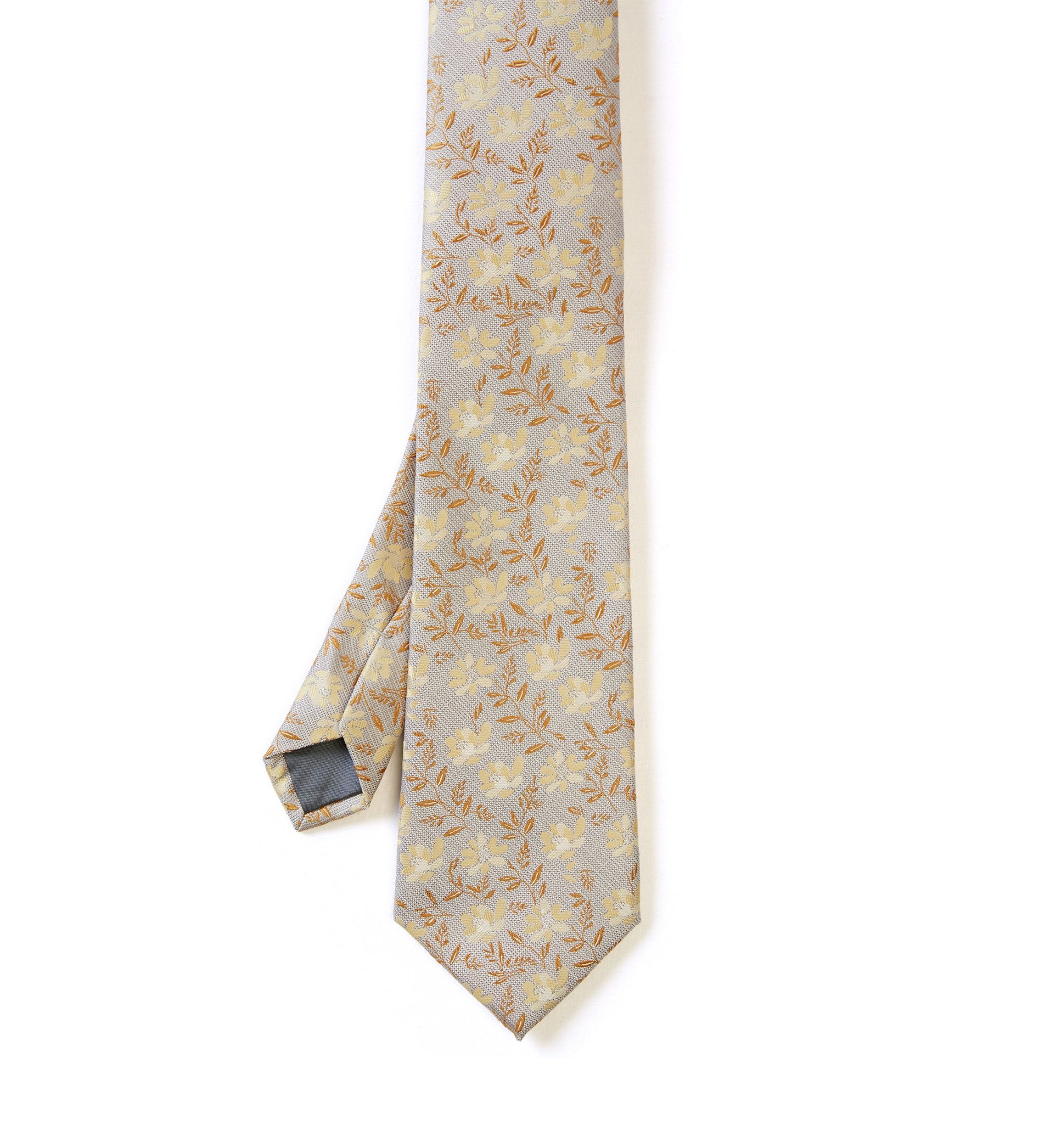 Textured Small Floral Printed Tie