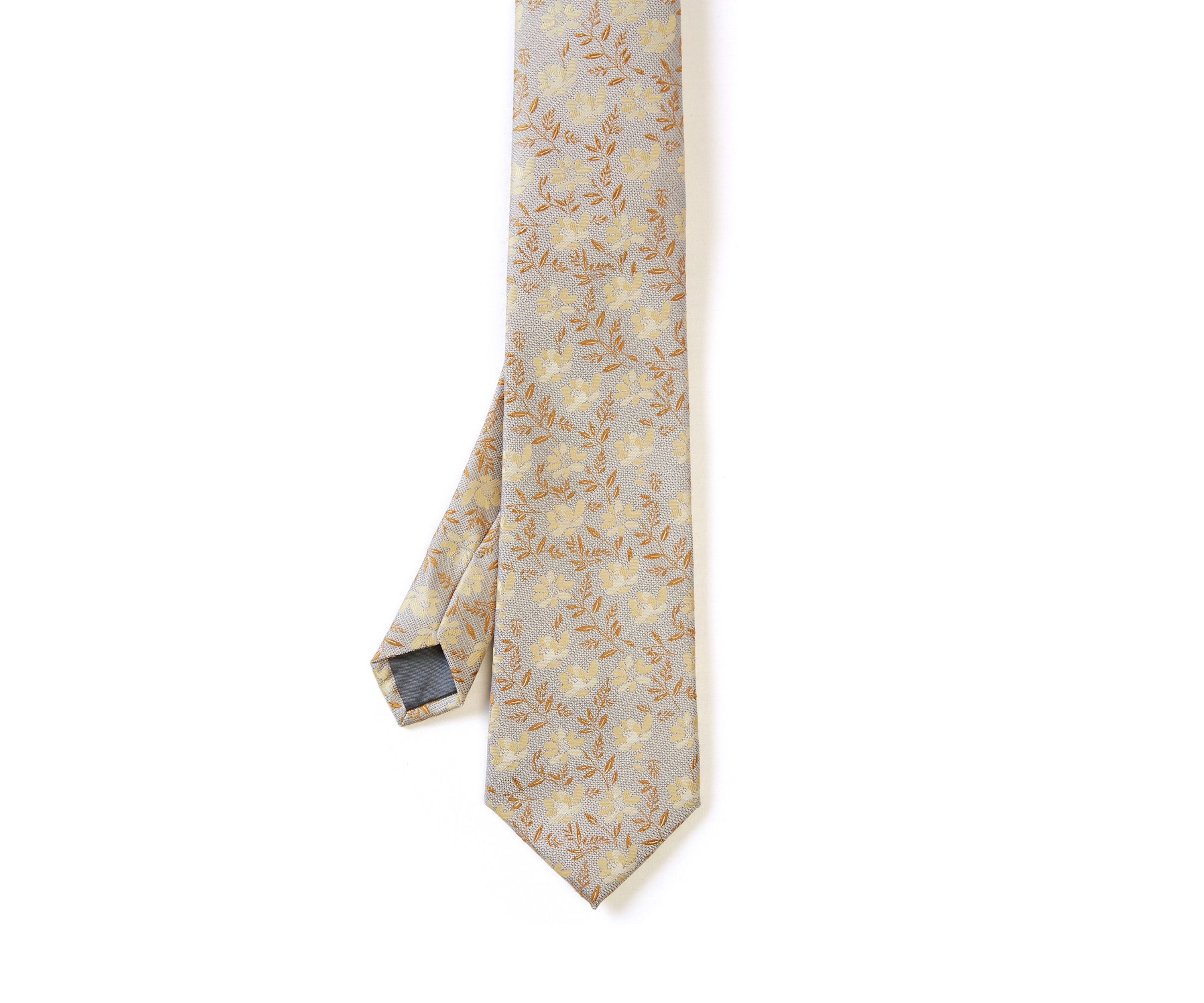 Textured Small Floral Printed Tie