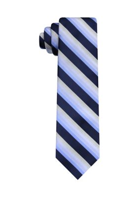 Madison Men's Striped Pattern Tie, Navy Blue, 58