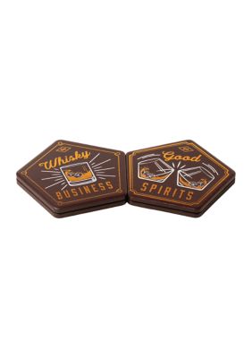 Whiskey Ceramic Coaster - Set of 4