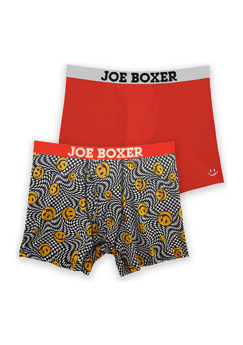 Joe Boxer 2 Pack Microfiber Boxer Briefs