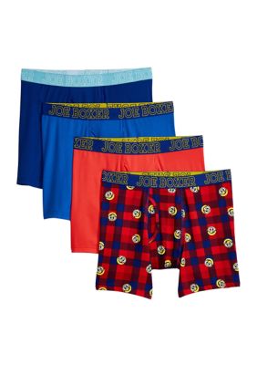 Joe Boxer Munchies 4-Pack Performance Boxer Briefs