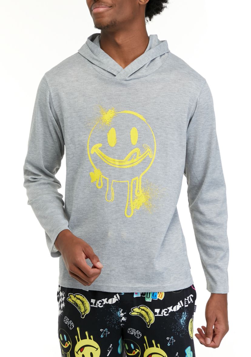 Mens Sueded Printed Hoodie