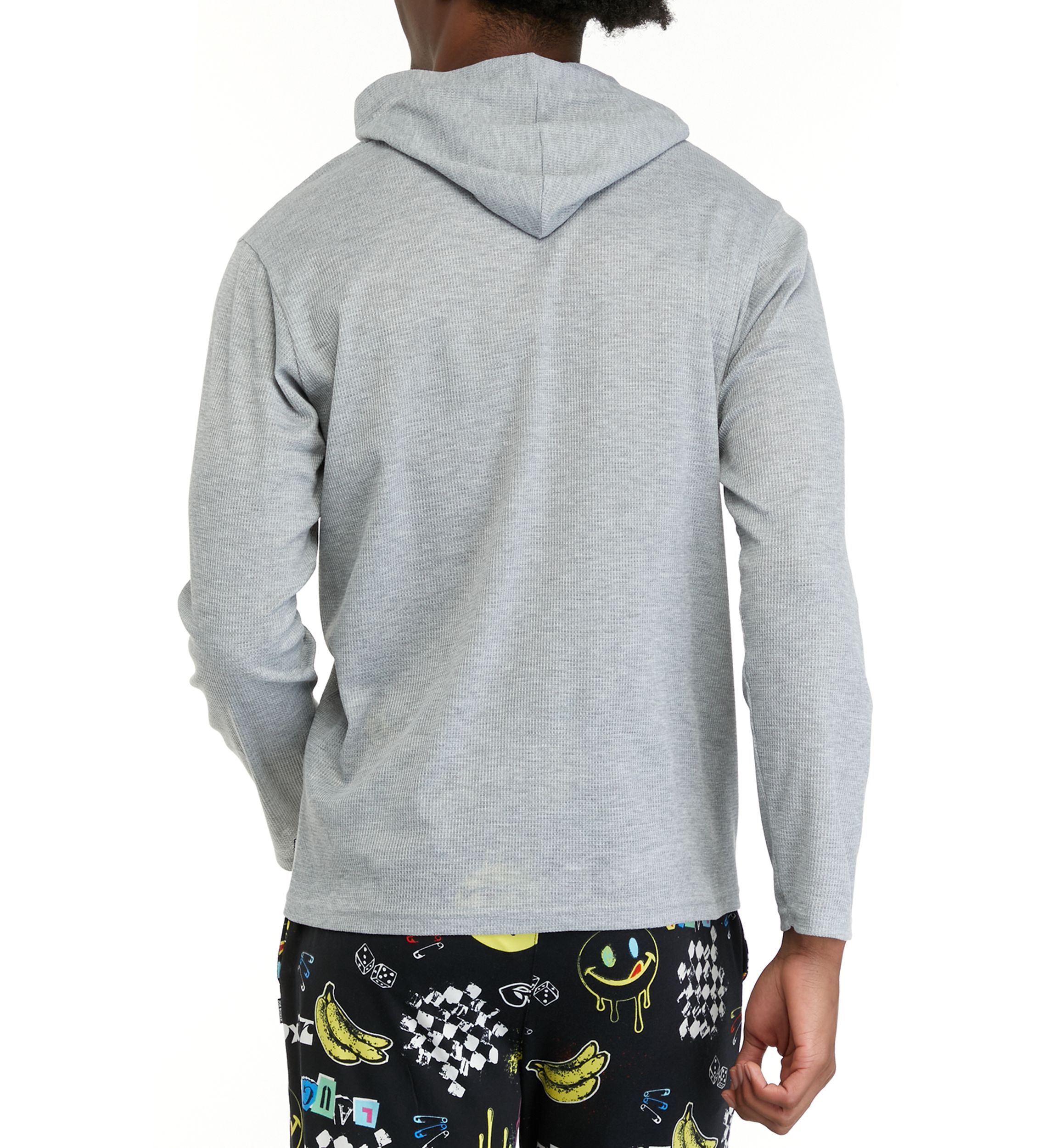 Mens Sueded Printed Hoodie