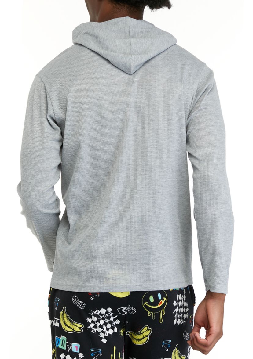 Mens Sueded Printed Hoodie