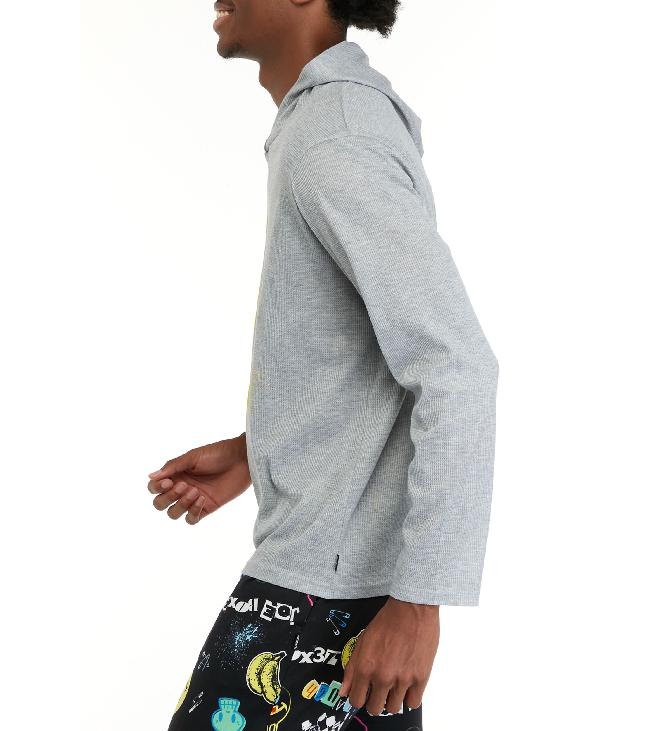 Mens Sueded Printed Hoodie