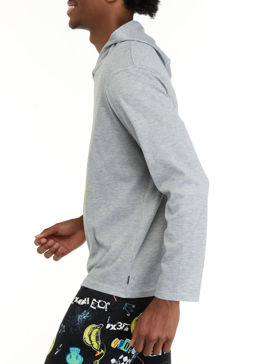 Mens Sueded Printed Hoodie