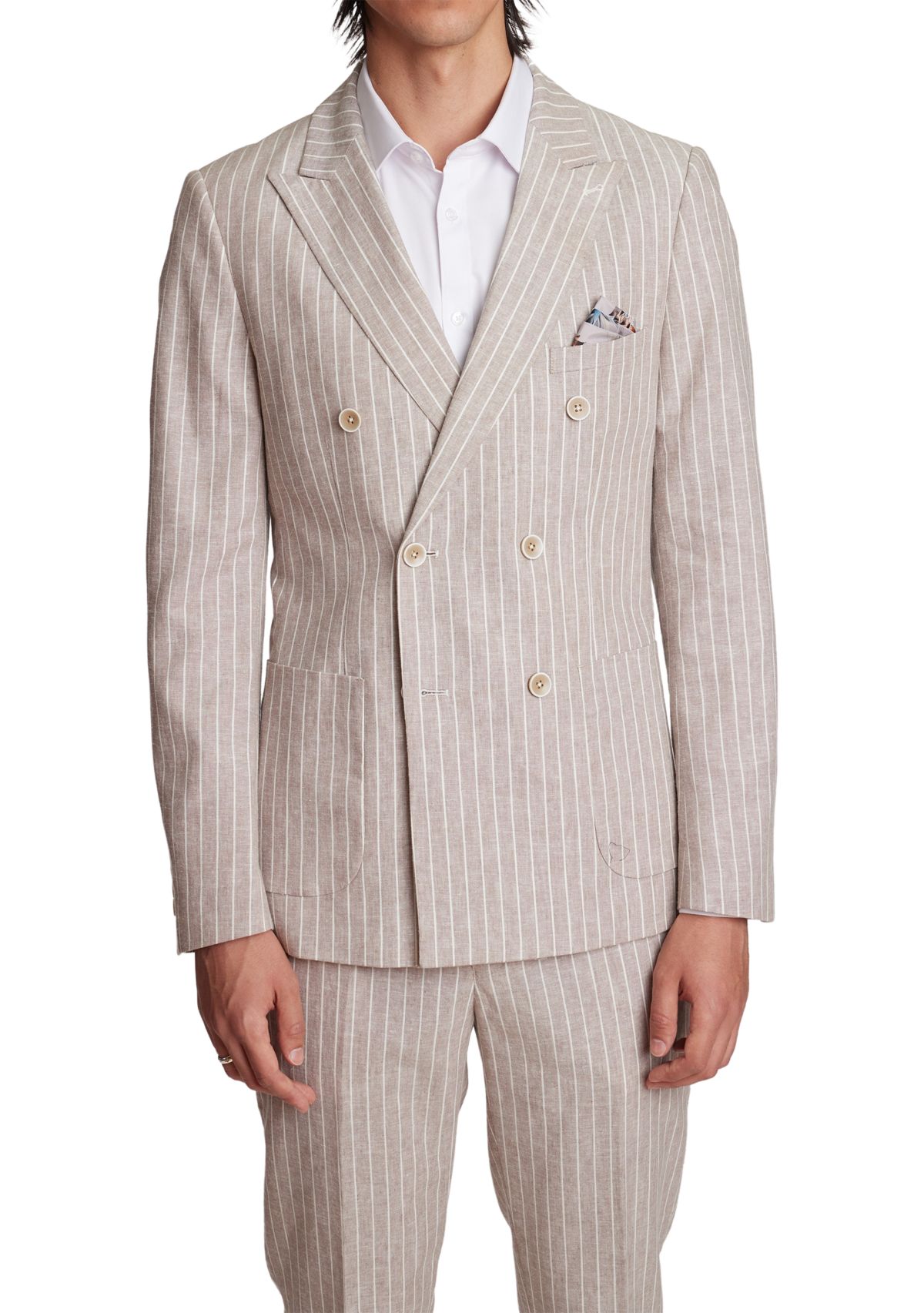 Mens Double Breasted Suit Separate Coat