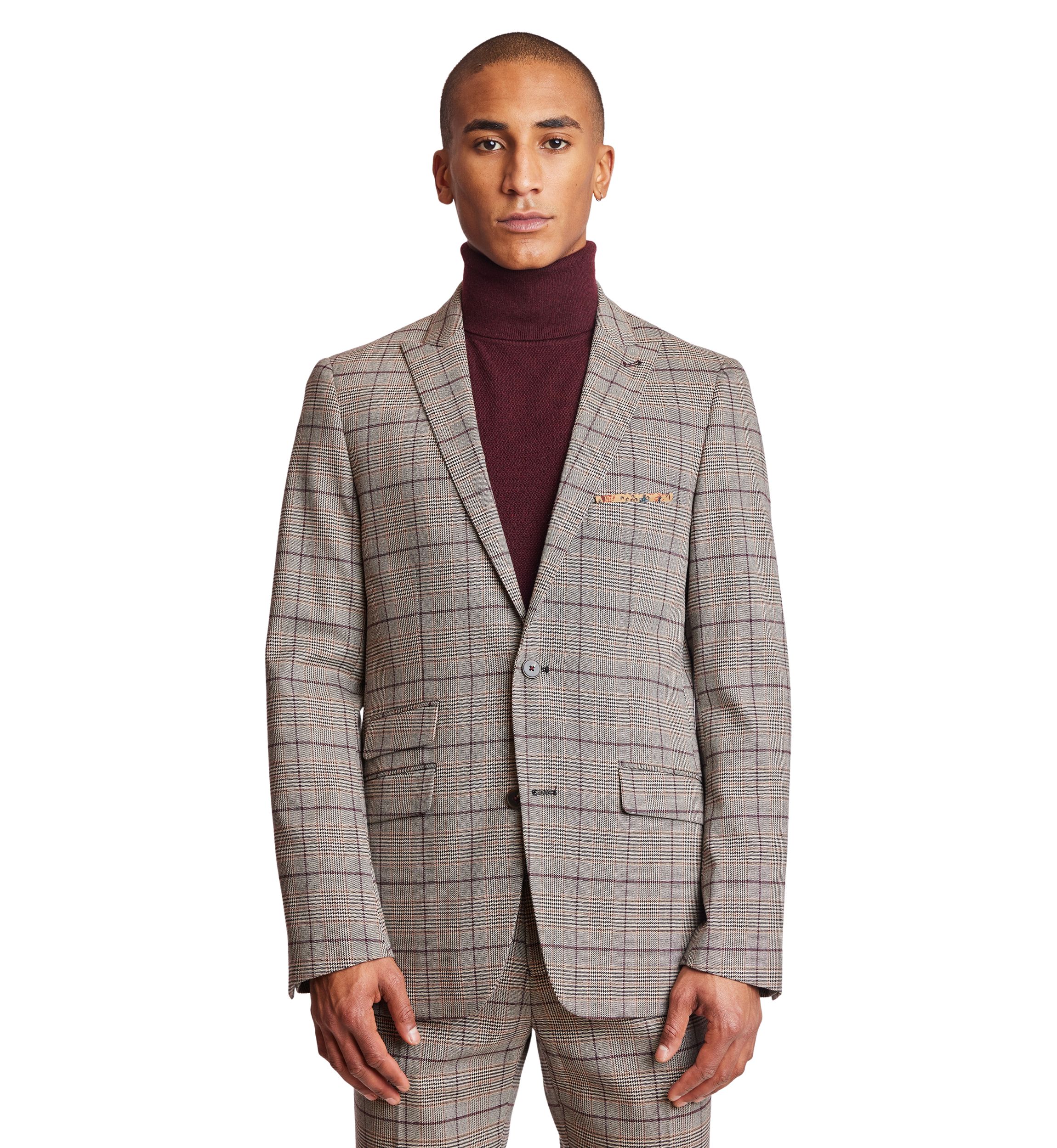 Mens Ashton Peak Slim Fit Suit Separate Jacket