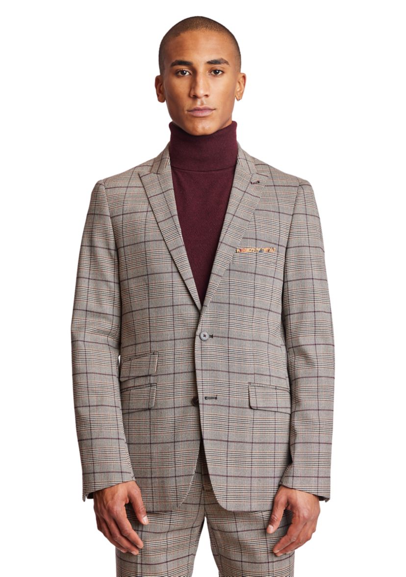Mens Ashton Peak Slim Fit Suit Separate Jacket