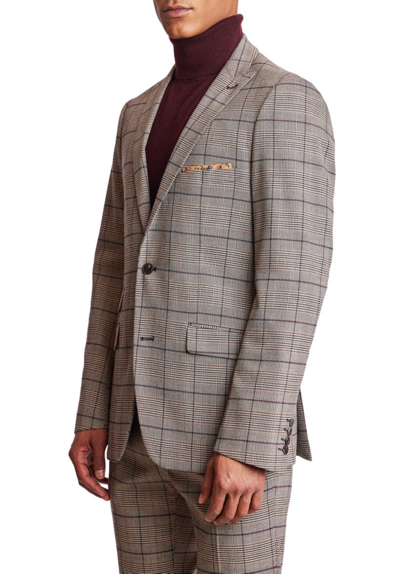 Mens Ashton Peak Slim Fit Suit Separate Jacket