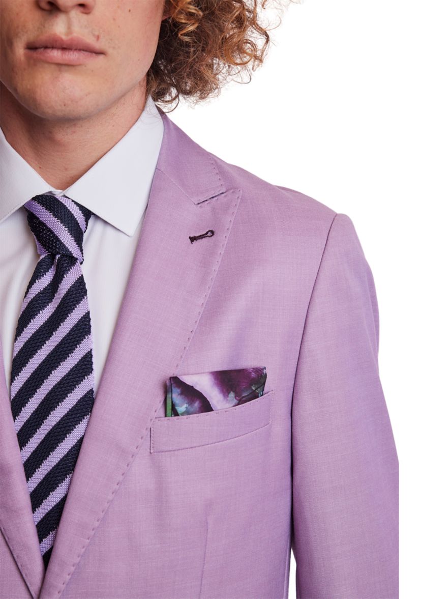 Mens Purple Solid Suit Separate Jacket 
