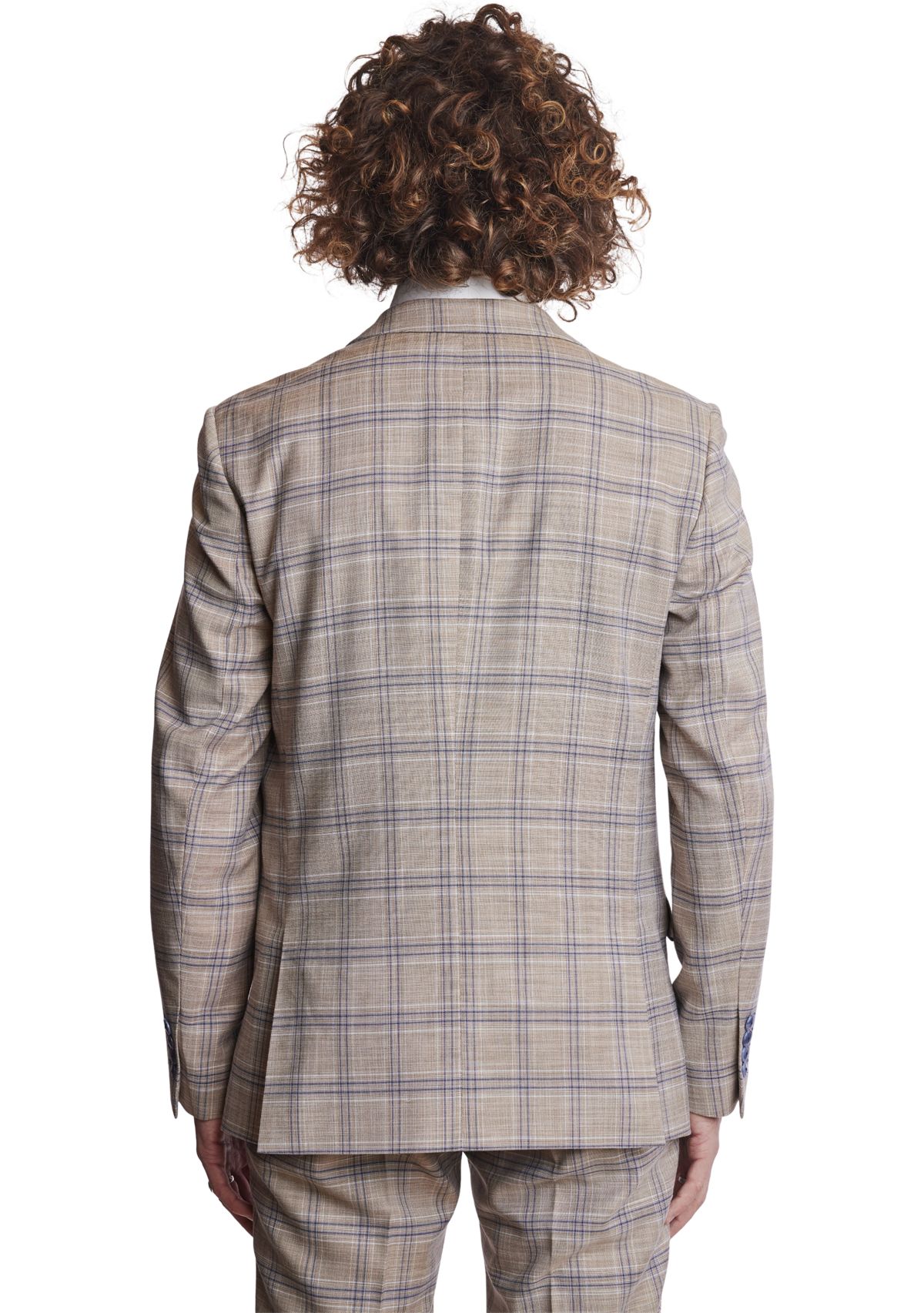Mens Tan Plaid Sport Coat 