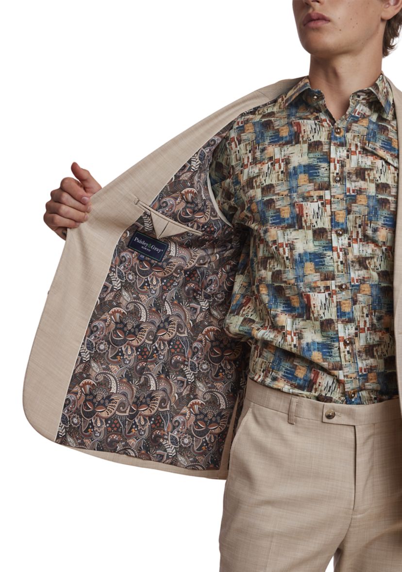 Mens Tan Suit Separate Jacket 