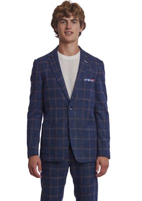 Paisley & Gray Men's Navy Red Check Sport Coat