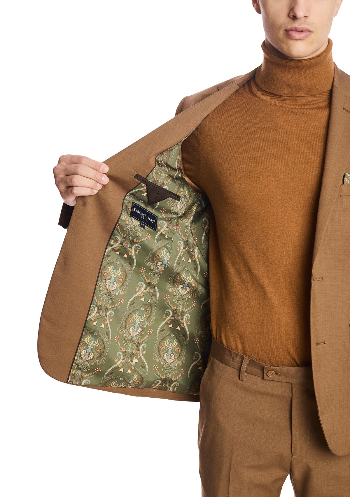 Mens Deep Tan Suit Separate Jacket