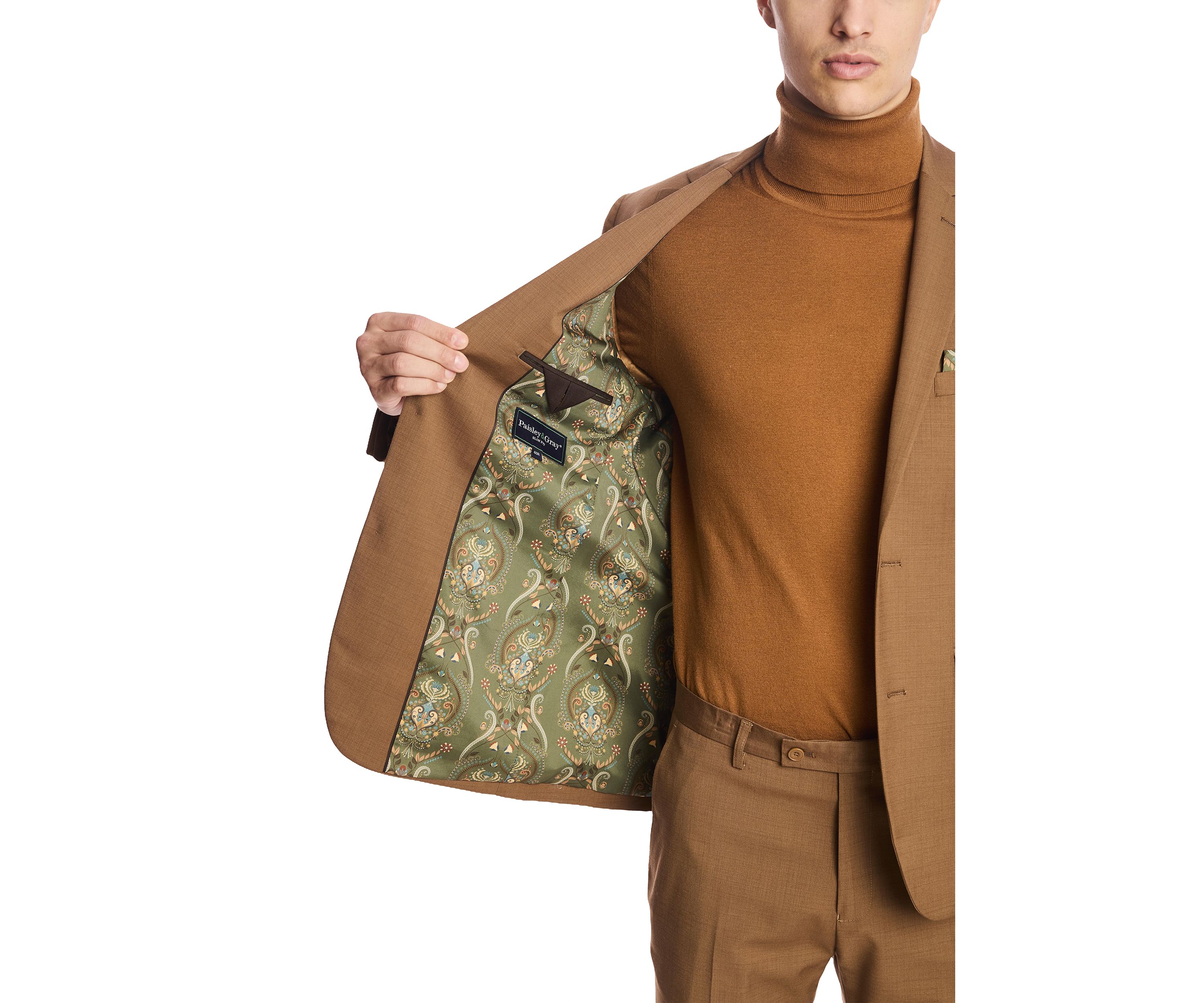 Mens Deep Tan Suit Separate Jacket