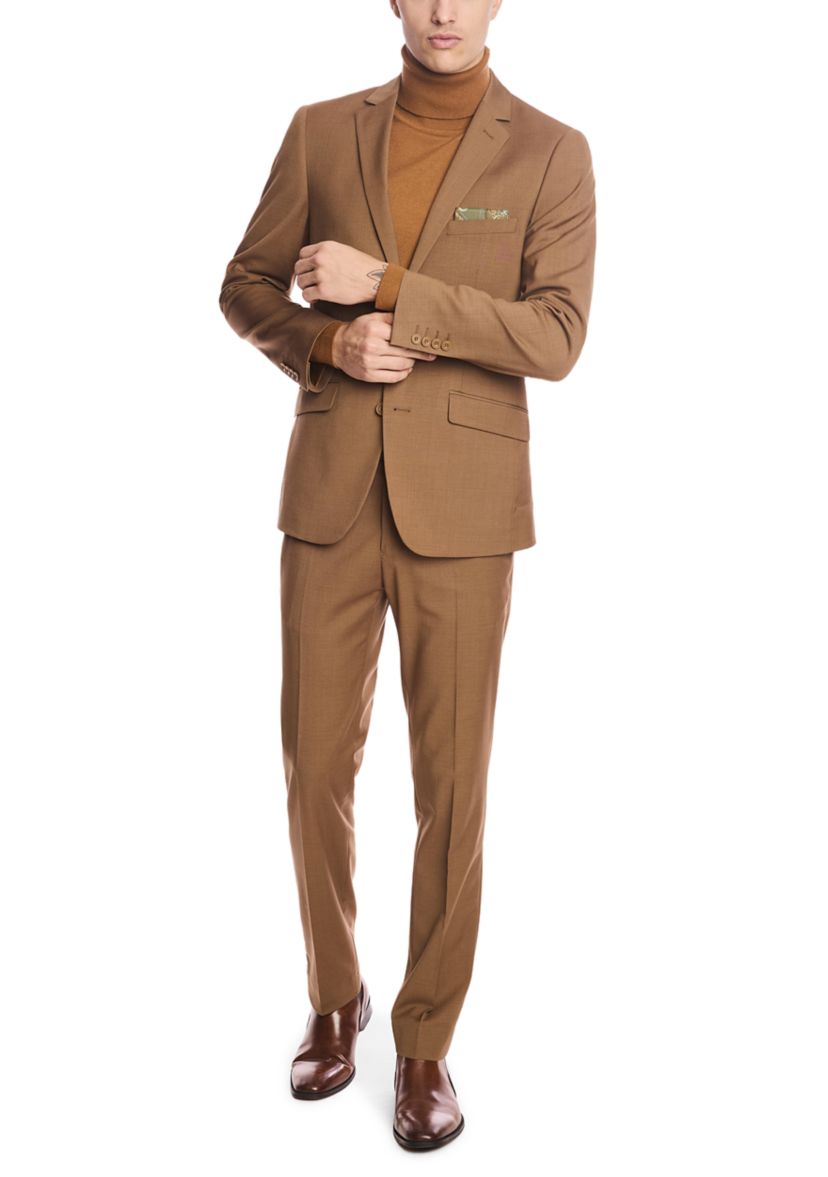 Mens Deep Tan Suit Separate Jacket