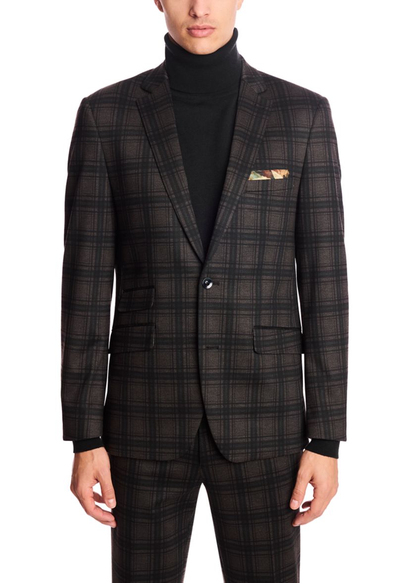 Mens Green Plaid Jacket
