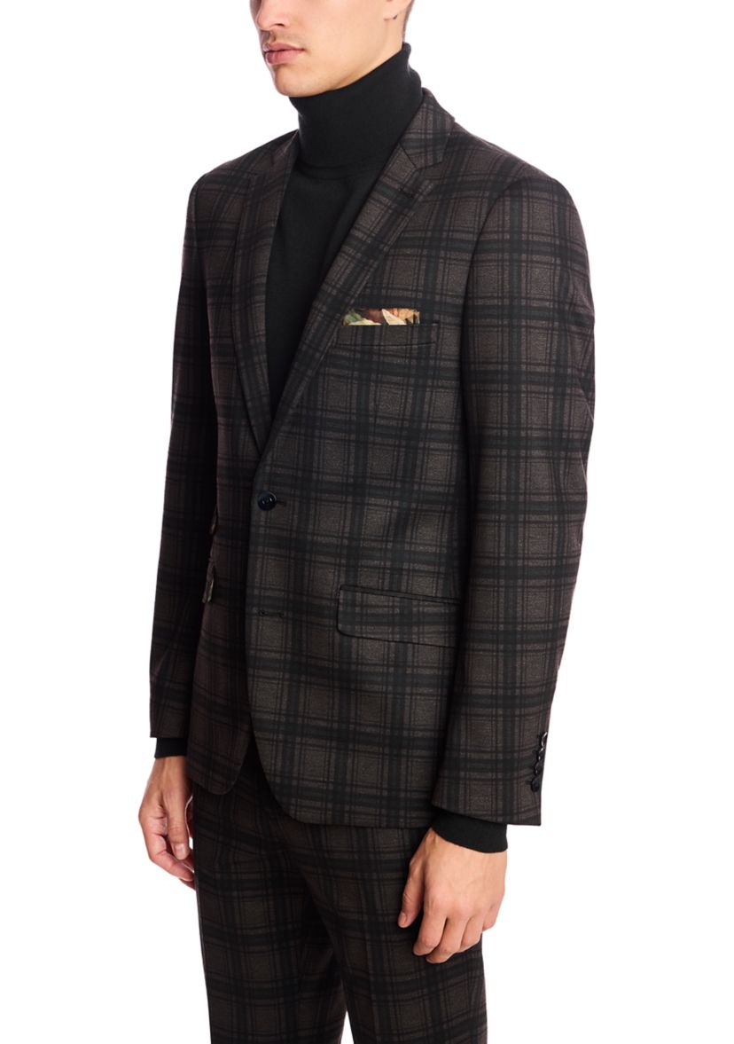 Mens Green Plaid Jacket