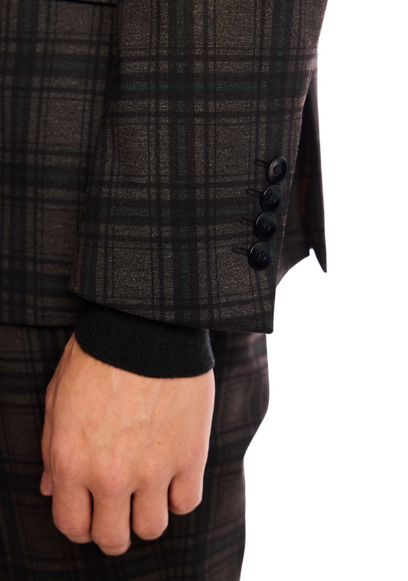 Mens Green Plaid Jacket