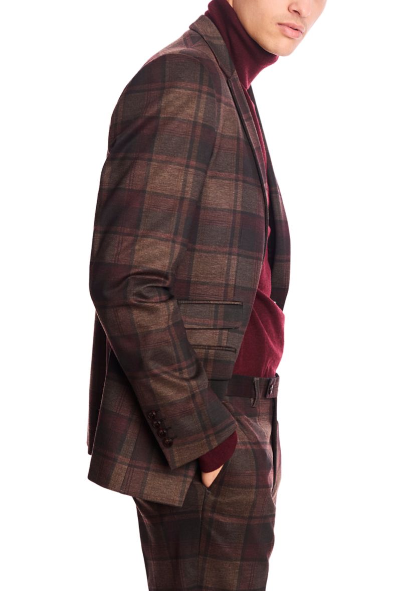 Mens Plaid Suit Separate Jacket 