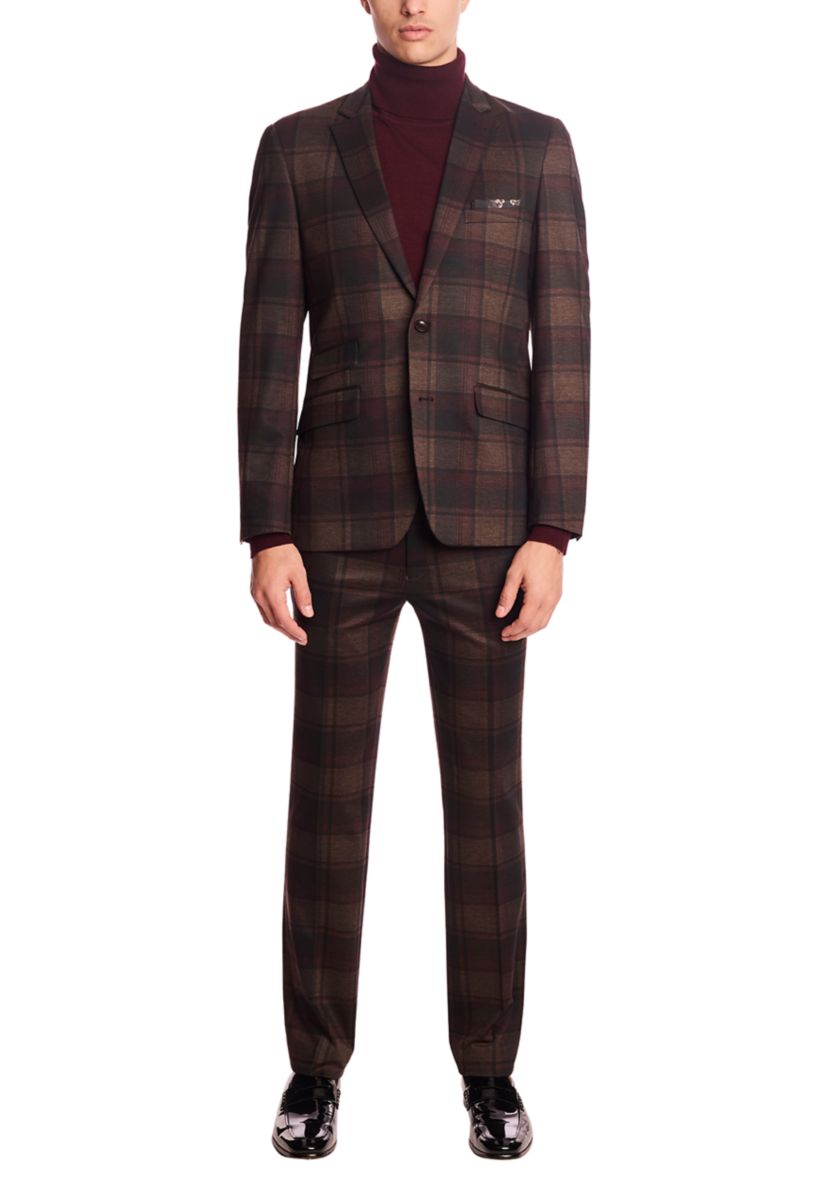 Mens Plaid Suit Separate Jacket 