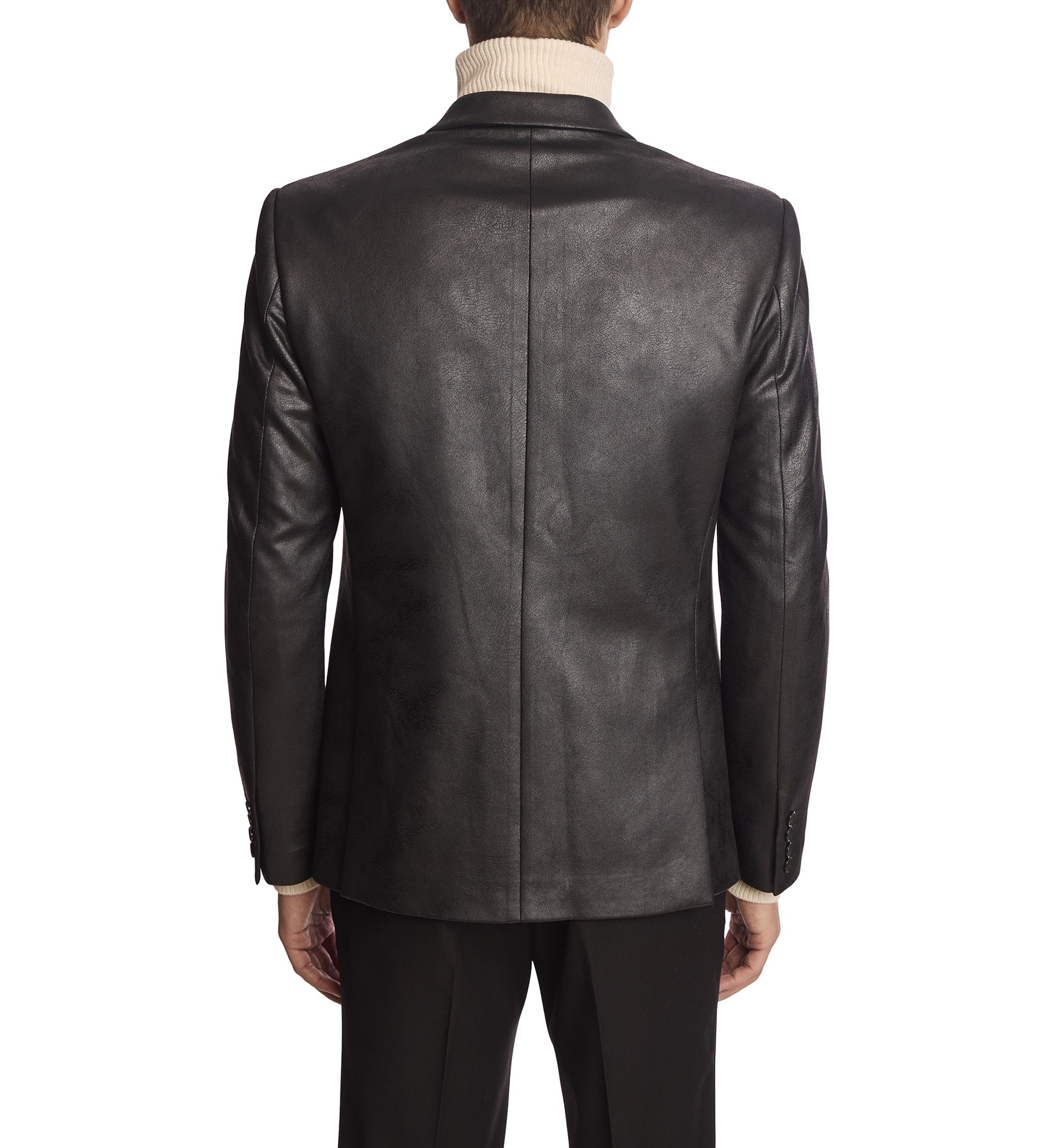 Mens Black Vegan Leather Suit Separate Jacket