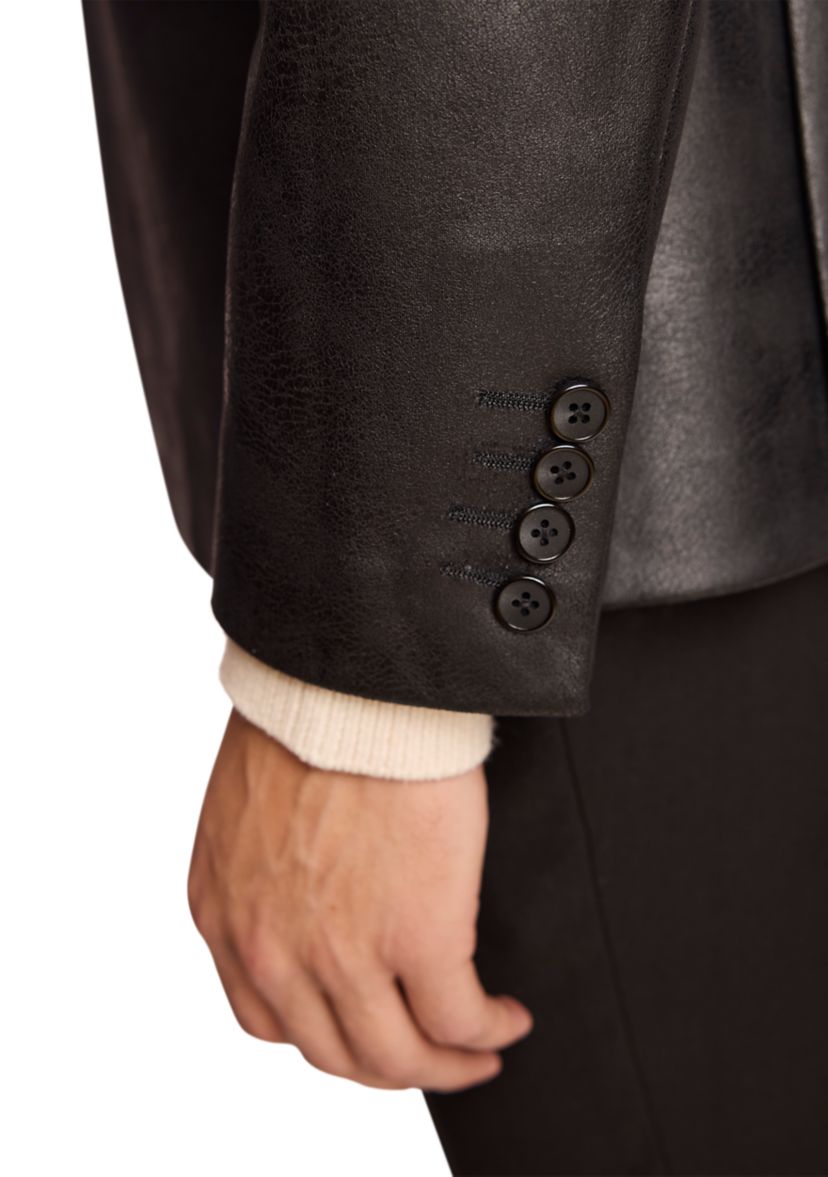 Mens Black Vegan Leather Suit Separate Jacket