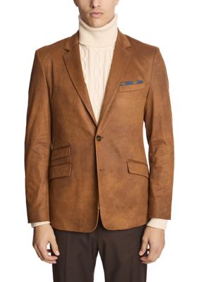Paisley & Gray Men's Caramel Vegan Leather Suit Separate Jacket, 2XL
