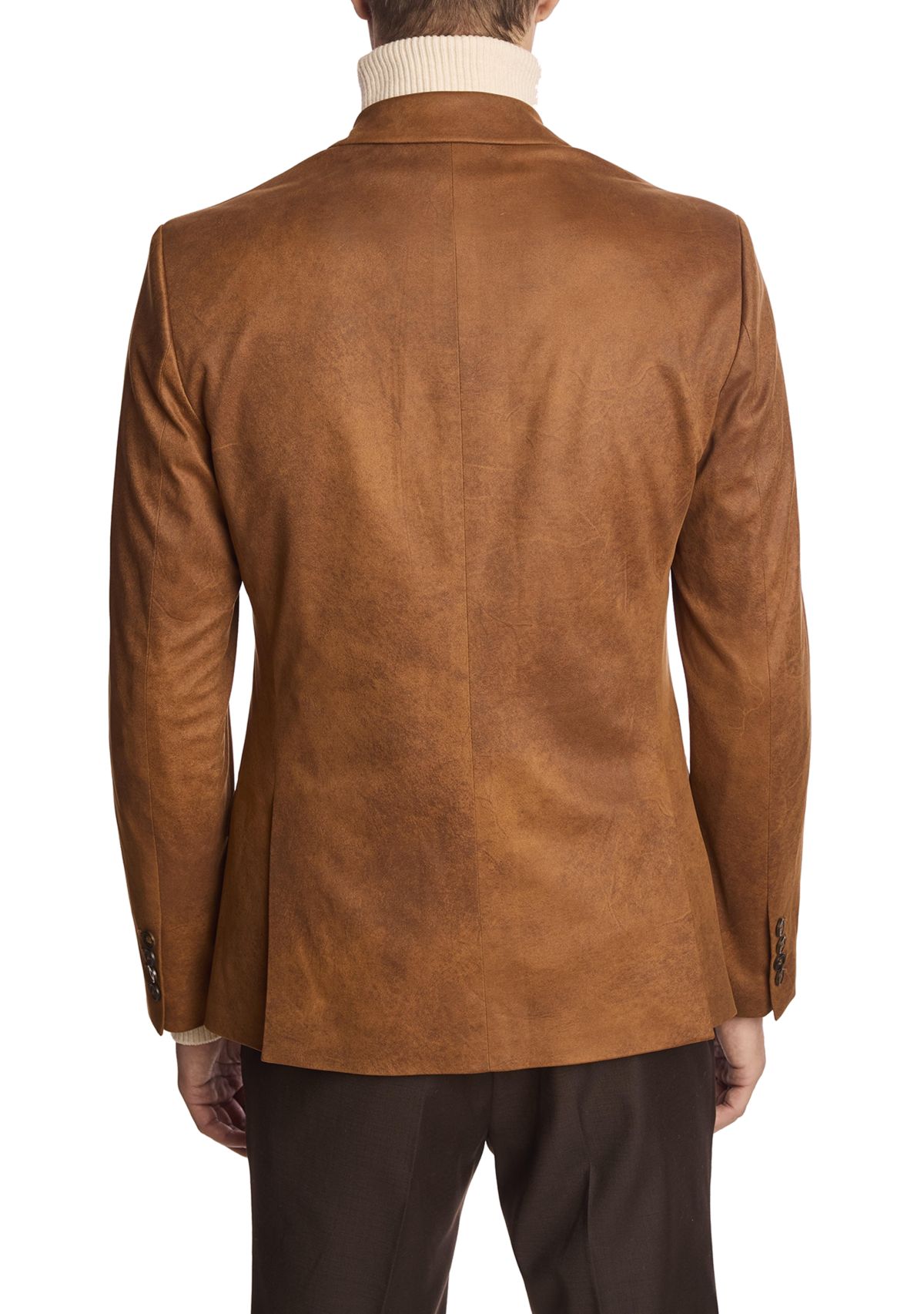 Mens Caramel Vegan Leather Suit Separate Jacket
