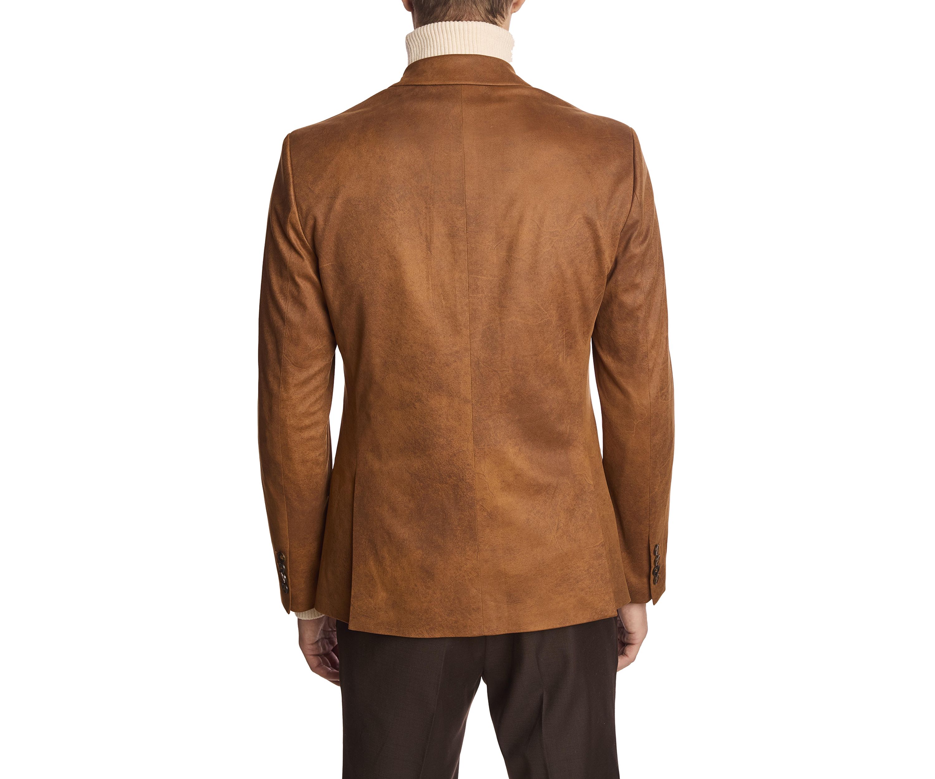 Mens Caramel Vegan Leather Suit Separate Jacket