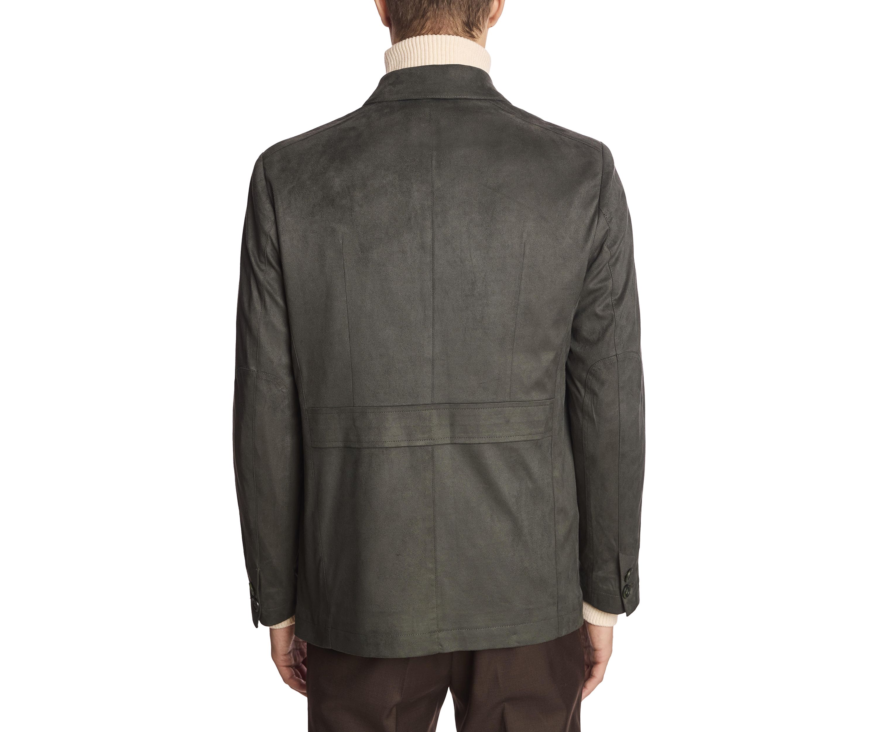 Mens Deep Green Shirt Jacket