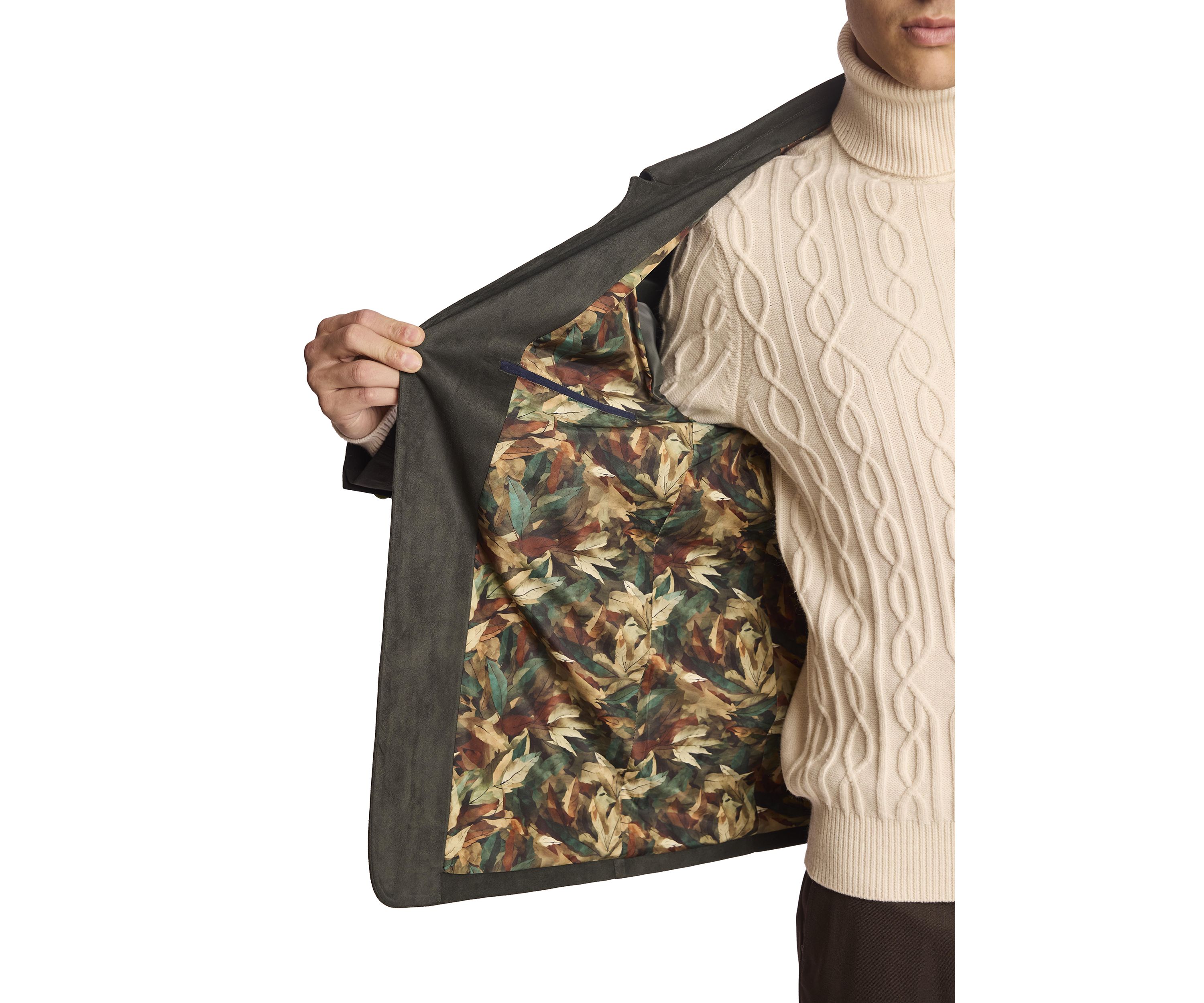 Mens Deep Green Shirt Jacket