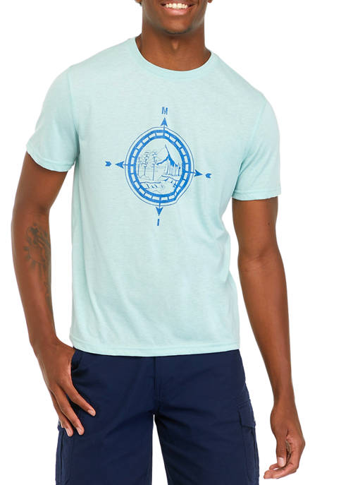Mountain & Isles Mens Short Sleeve Compass Graphic