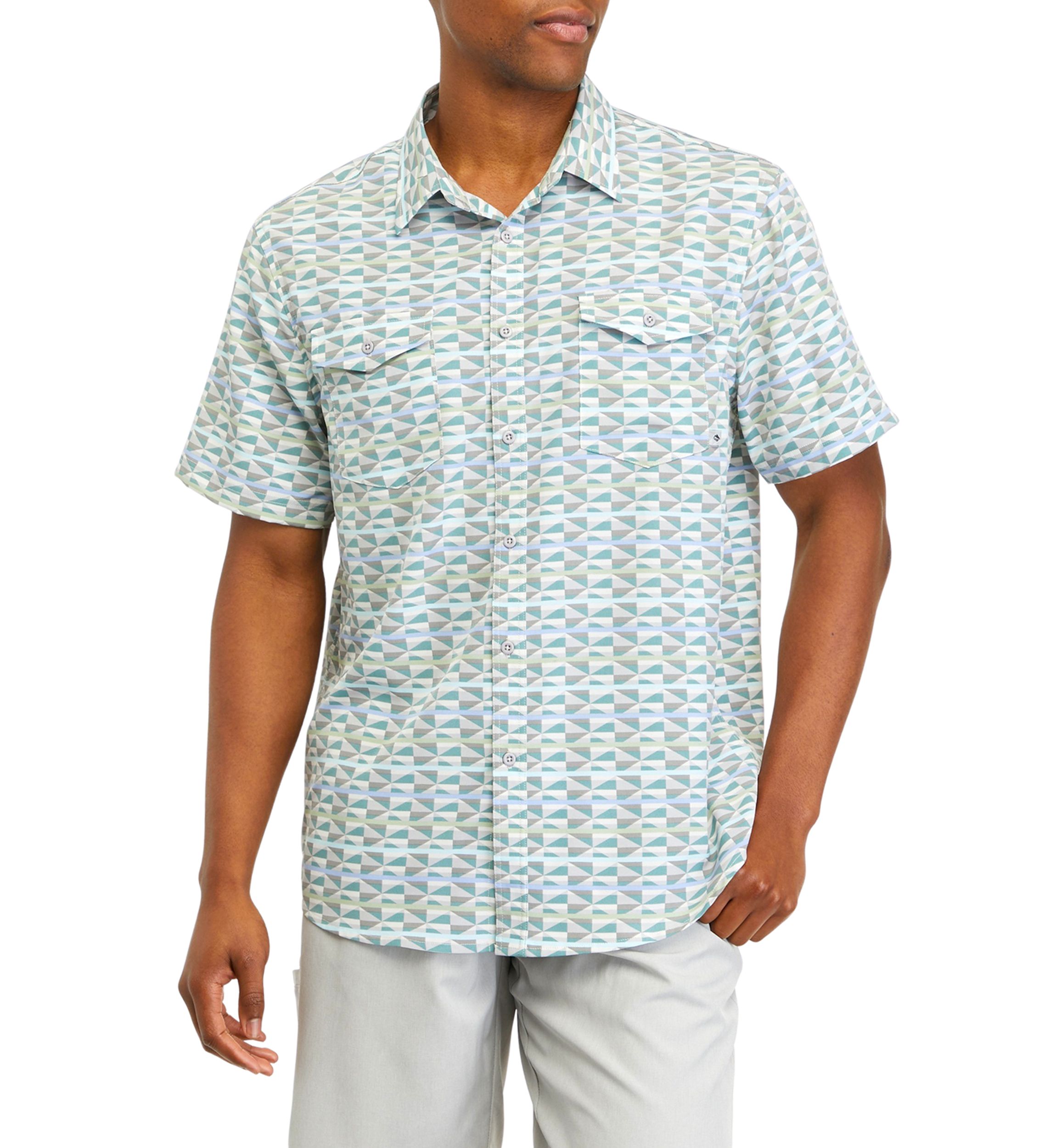 Performance Printed Snap Front Woven Shirt 