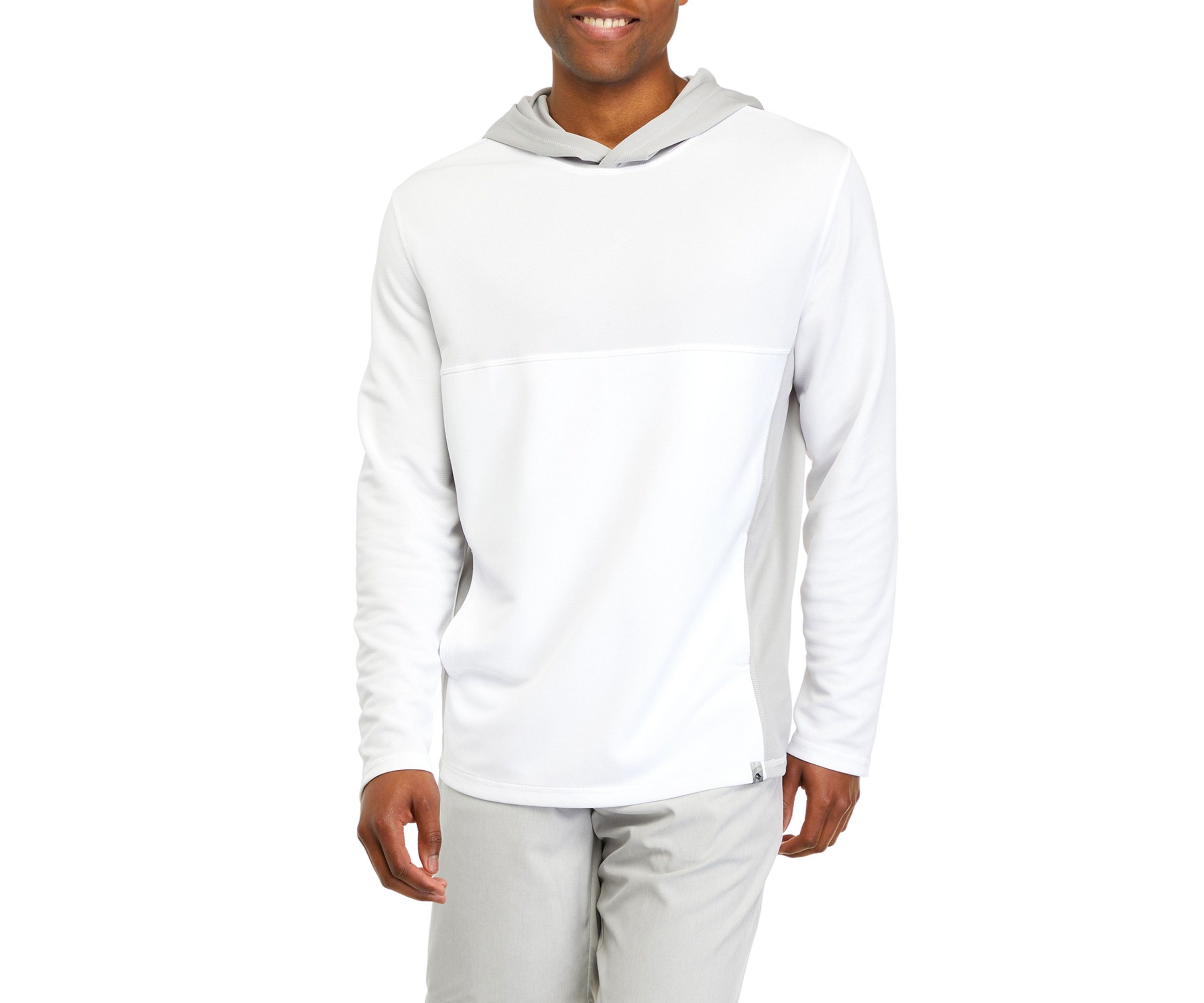 Mesh UV Color Block Hoodie 