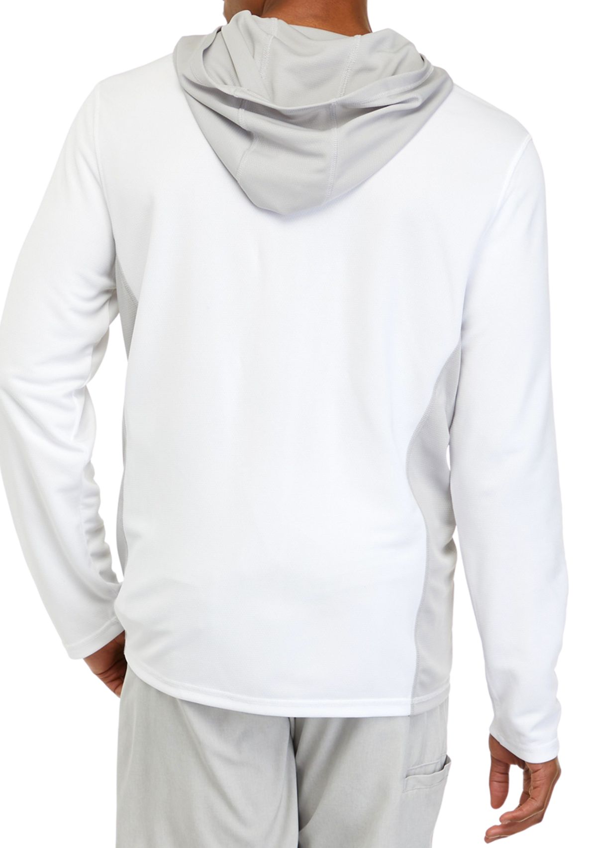 Mesh UV Color Block Hoodie 