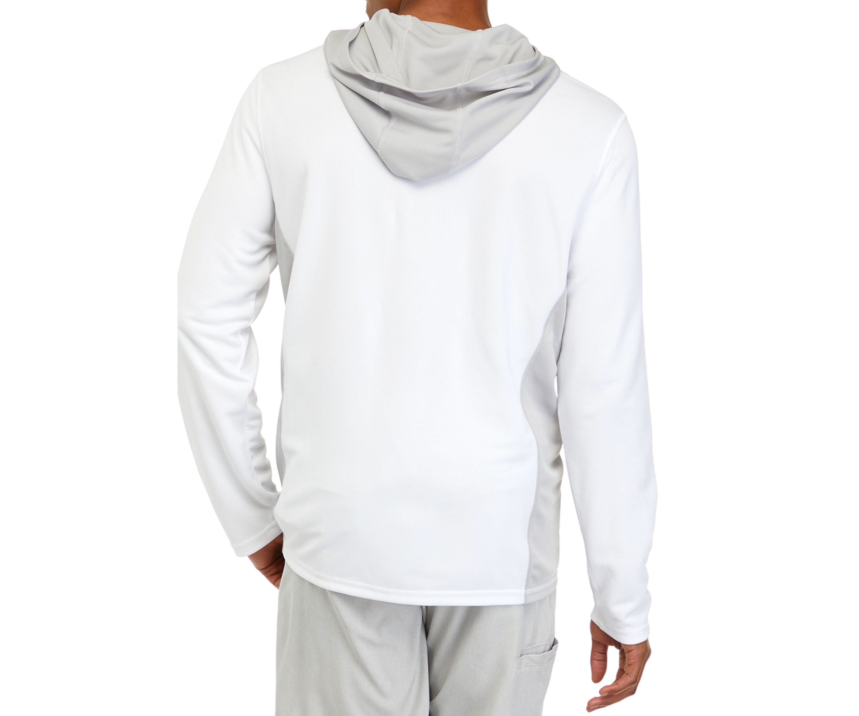 Mesh UV Color Block Hoodie 