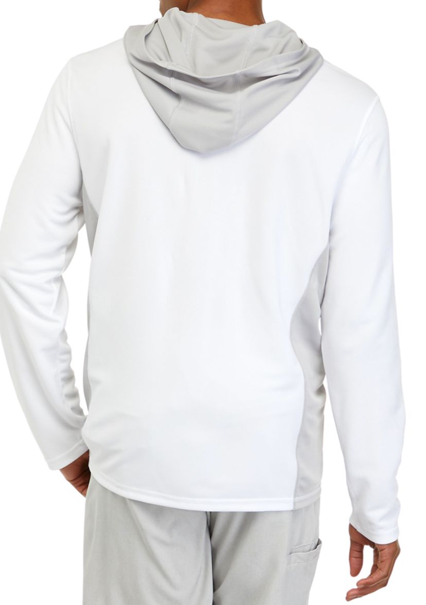 Mesh UV Color Block Hoodie 