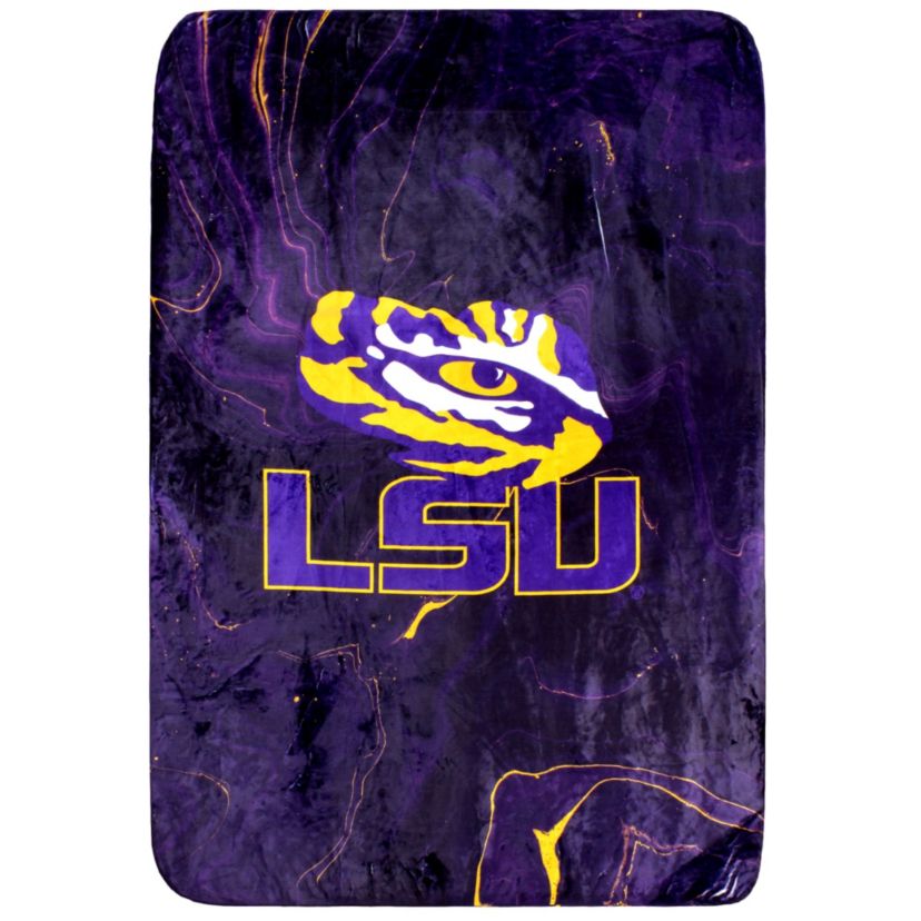 NCAA LSU Tigers Sublimated Soft Throw Blanket