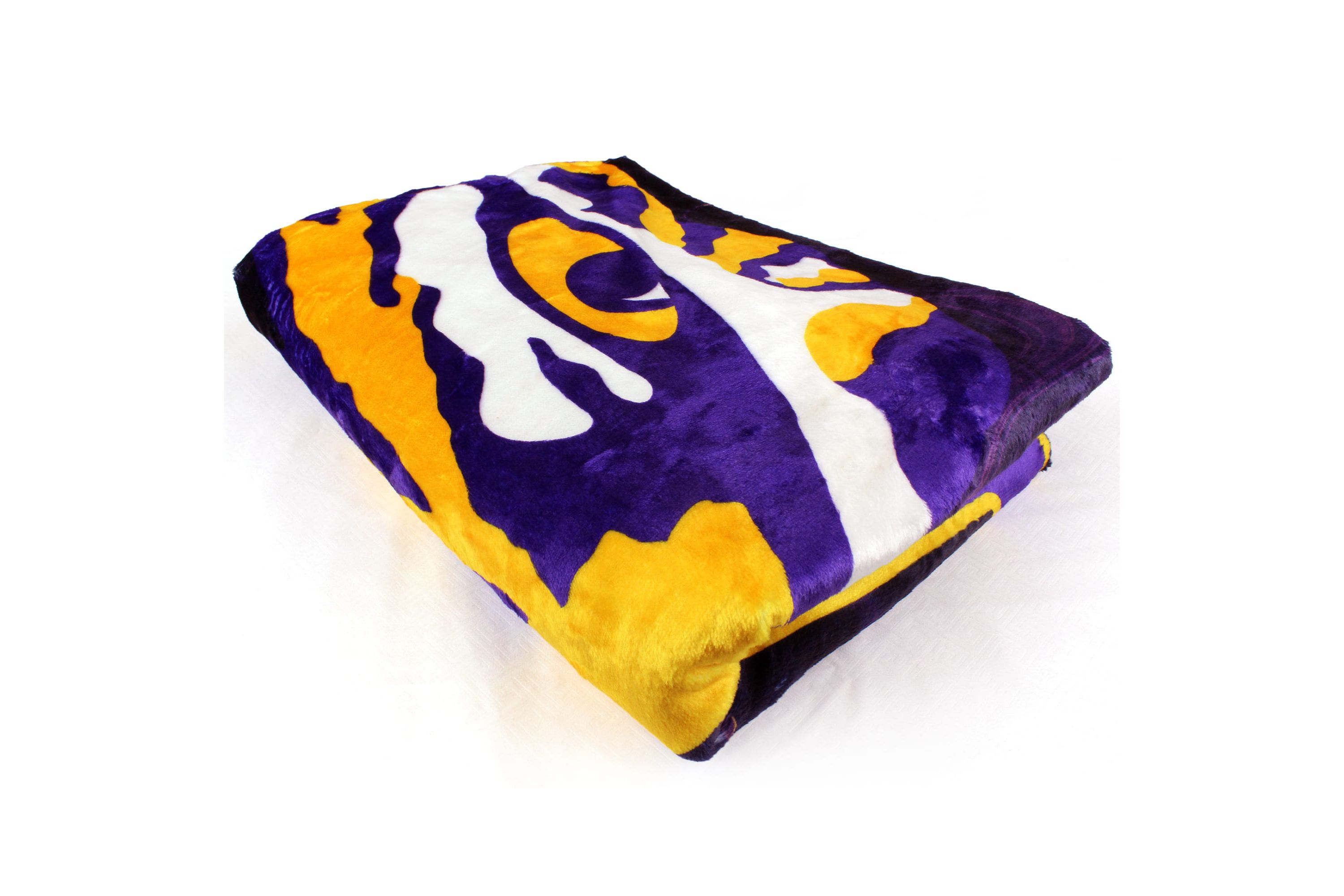 NCAA LSU Tigers Sublimated Soft Throw Blanket