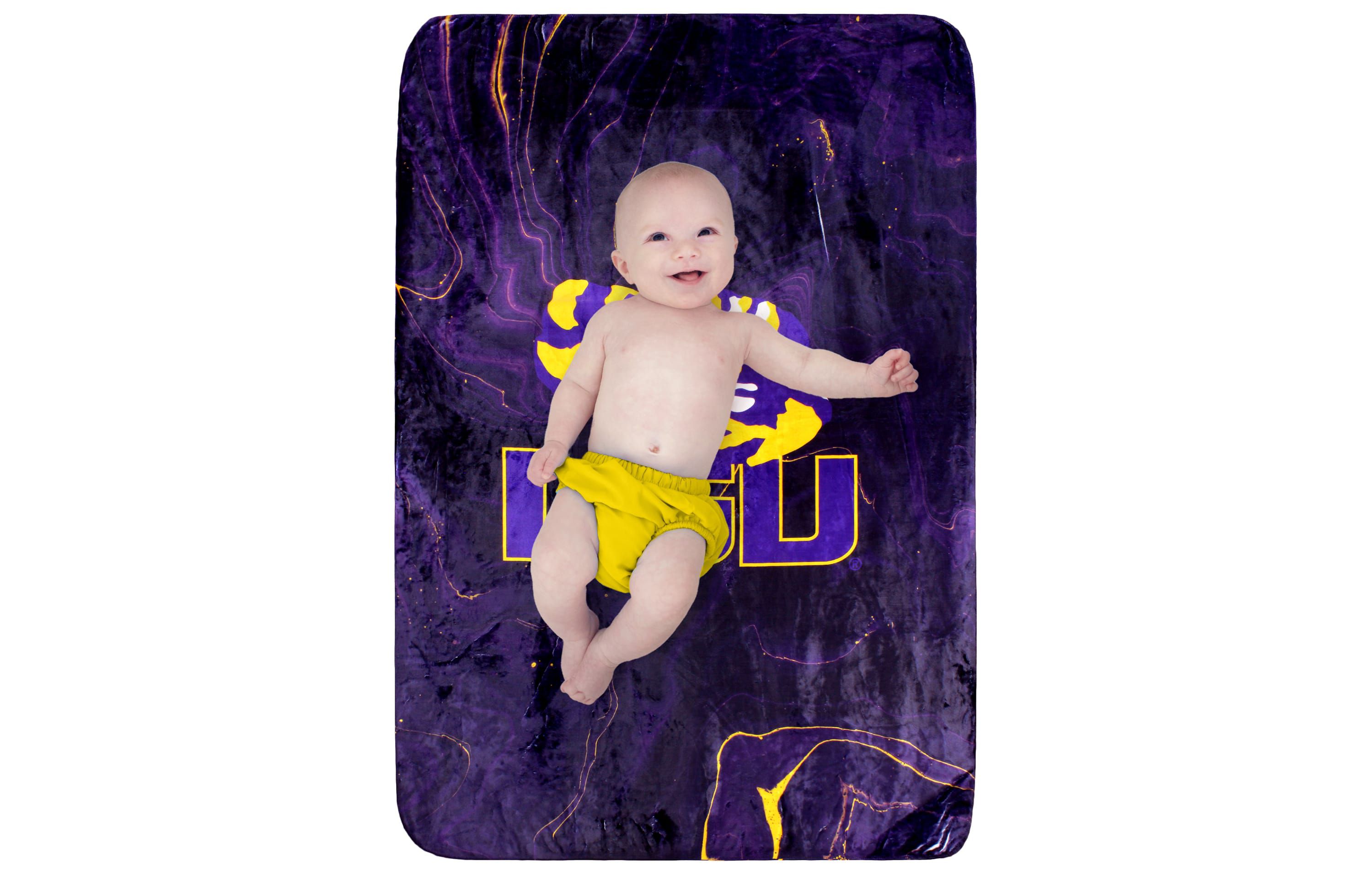 NCAA LSU Tigers Sublimated Soft Throw Blanket