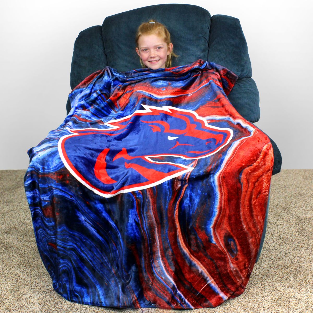 NCAA Boise State Broncos Sublimated Soft Throw Blanket