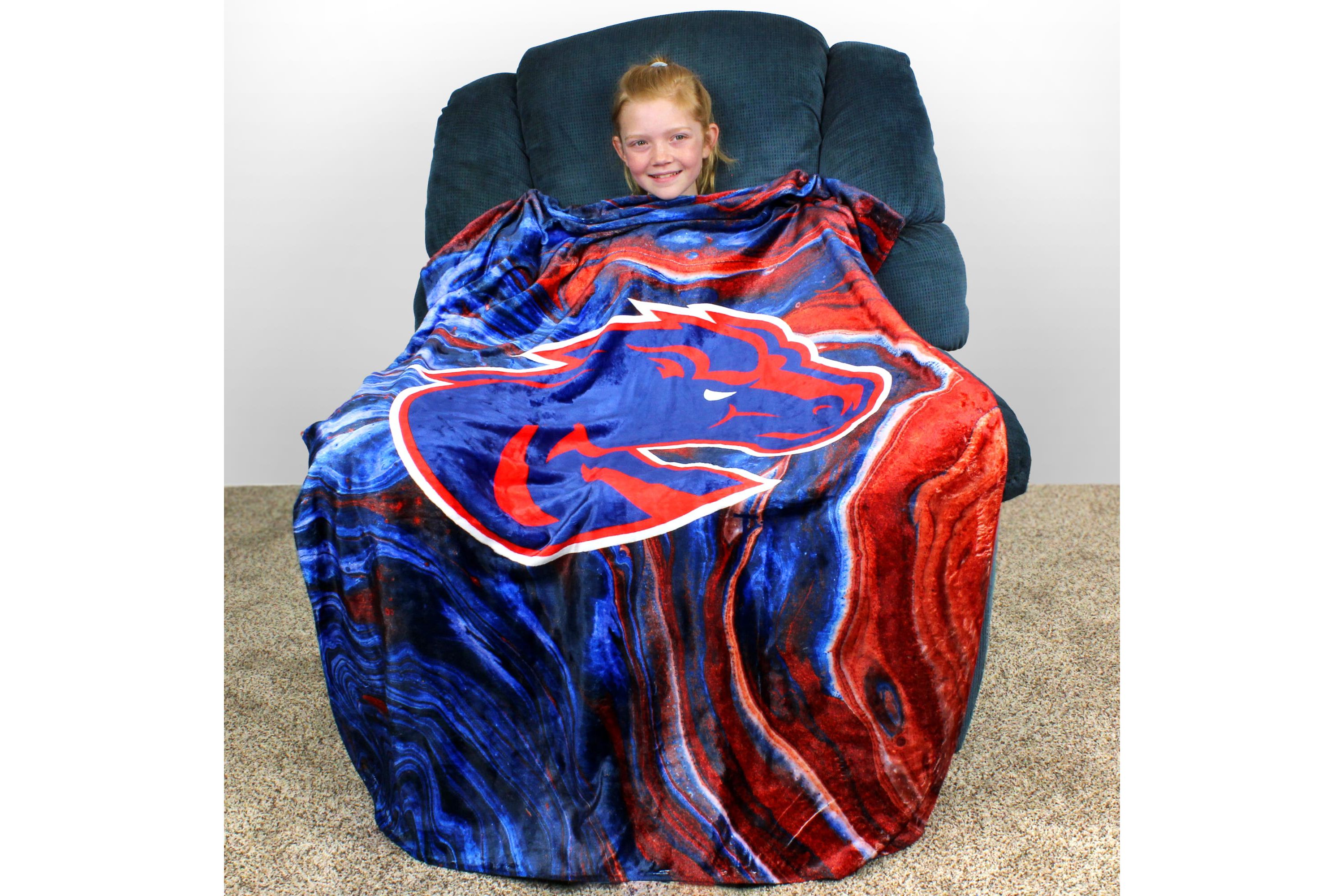 NCAA Boise State Broncos Sublimated Soft Throw Blanket