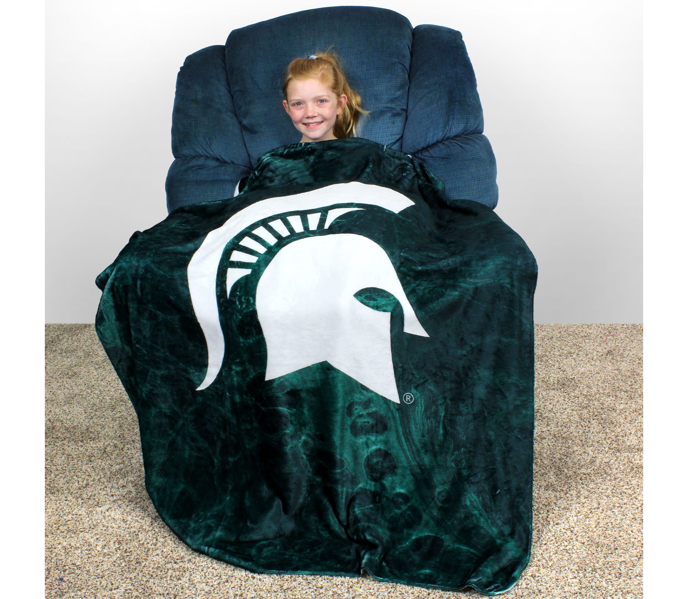 NCAA Michigan State Spartans Sublimated Soft Throw Blanket