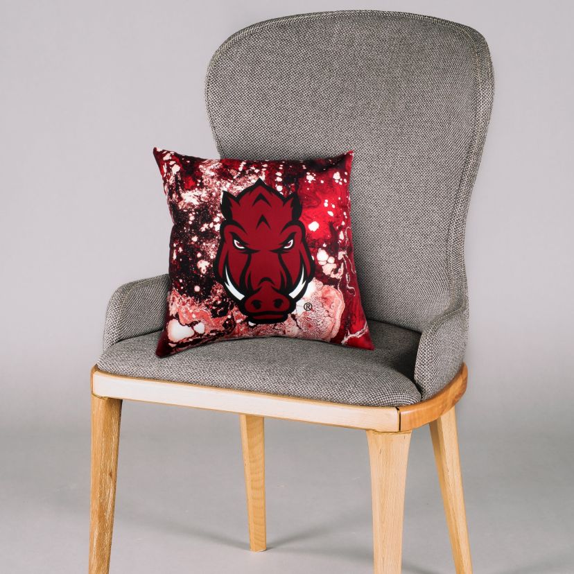 NCAA Arkansas Razorbacks 2 Sided Color Swept Decorative Pillow