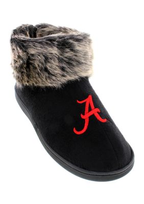 NCAA Alabama Crimson Tide Faux Sheepskin Furry Top Slippers